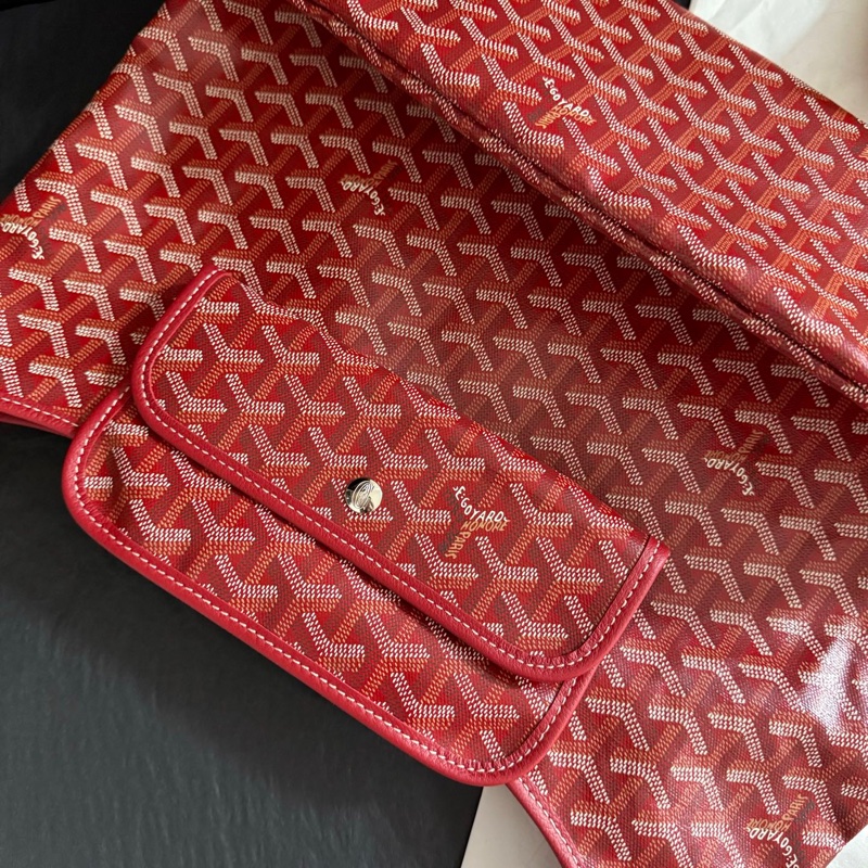 Goyard 紅色hobo腋下包-7