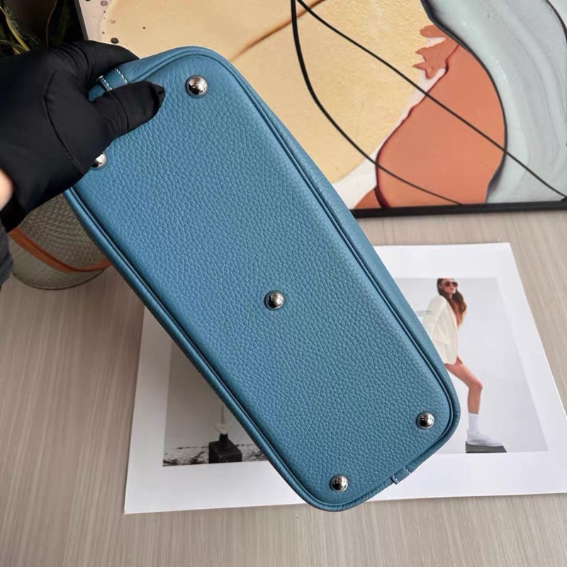 Hermes 愛馬仕 bolide保齡球31 牛仔藍 框Q 尺寸：31×20x10  成色：98新-5