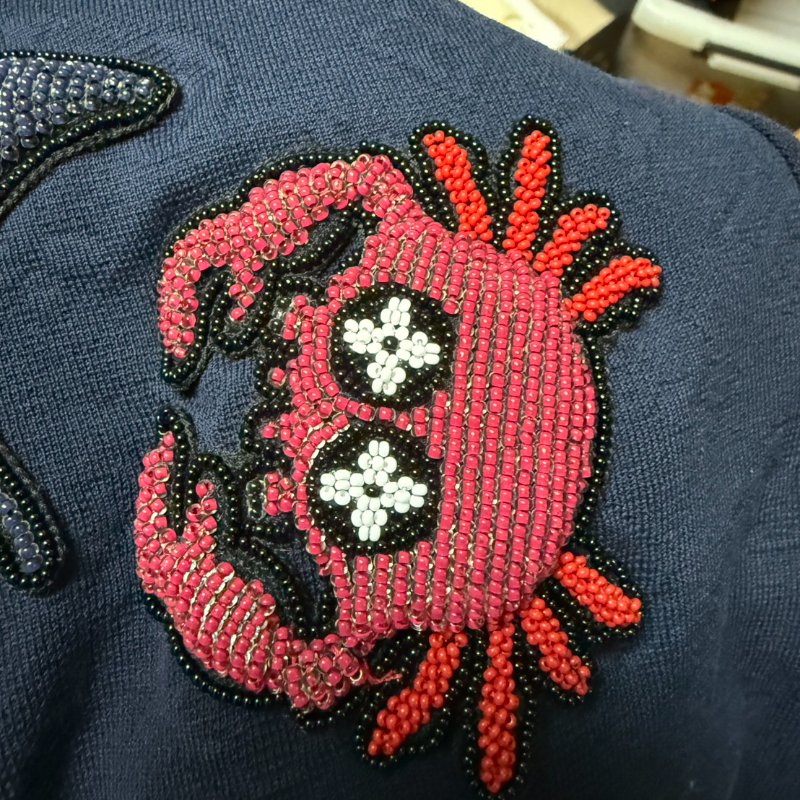 LV T-SHIRT 圓領 海洋動物系列 monogram logo 短袖 S 號 深藍-8
