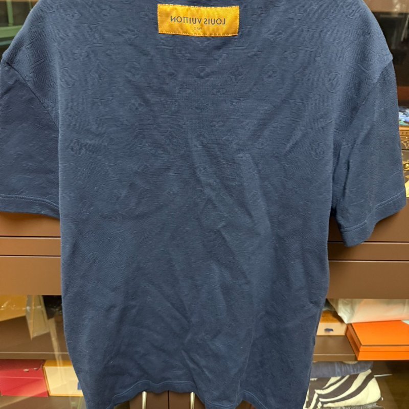 LV T-SHIRT 圓領 海洋動物系列 monogram logo 短袖 S 號 深藍-1