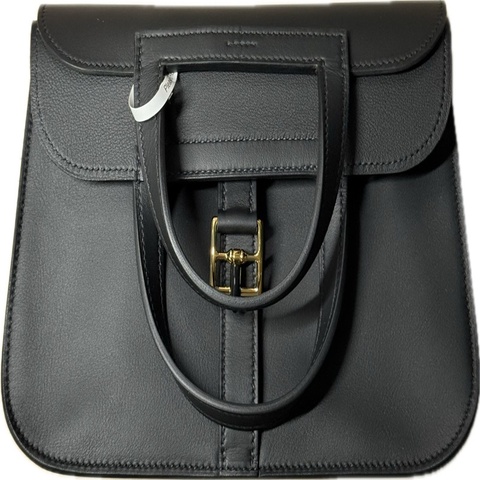 Hermès Mini Halzan 黑色noir金釦 K刻2025全新/哈喇子