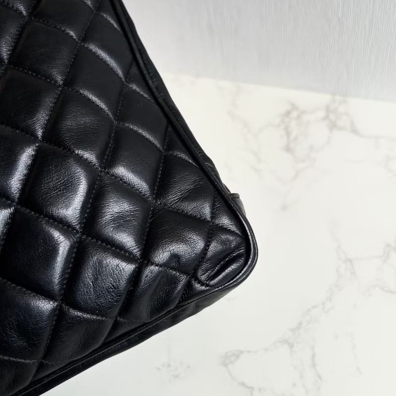 【LA LUNE】絕版中古包 Chanel 黑色經典托特包 單肩包 側背包 古董包 復古包-1