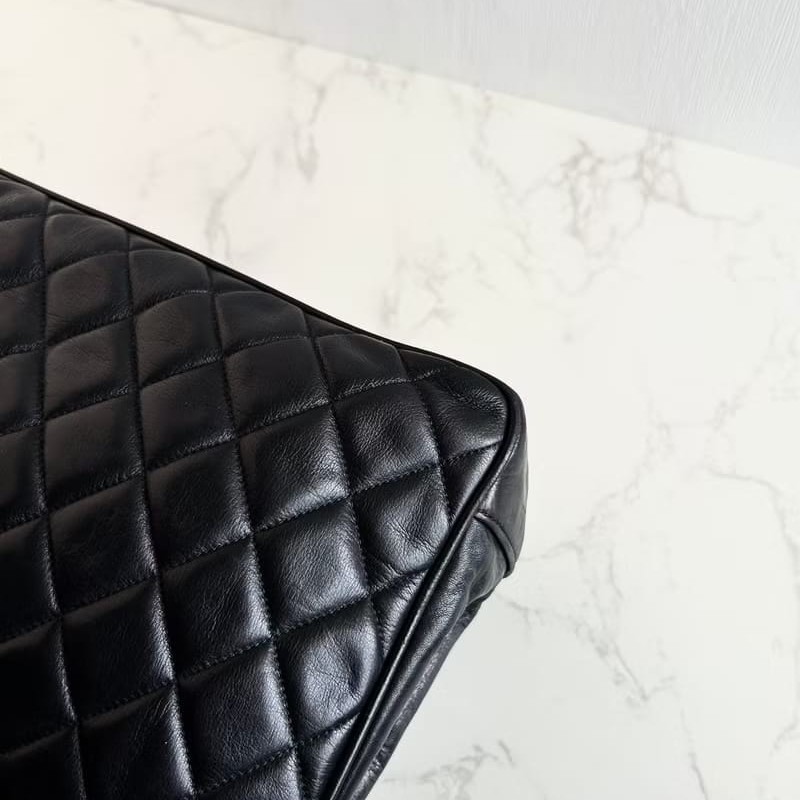 【LA LUNE】絕版中古包 Chanel 黑色經典托特包 單肩包 側背包 古董包 復古包-7