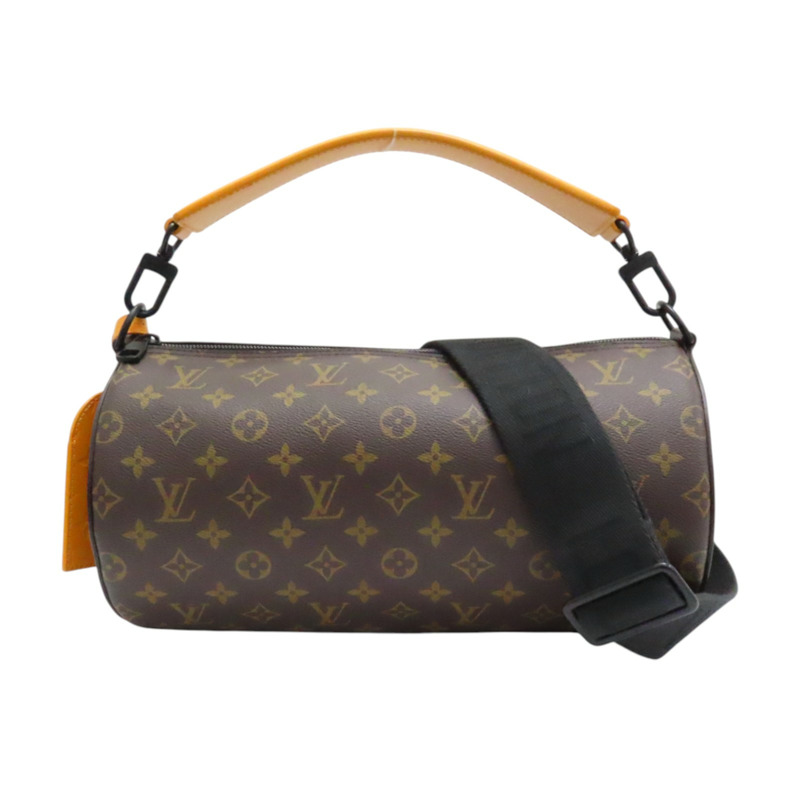 棕色 原花帆布 Soft Polochon MM 兩用包【LOUIS VUITTON LV 路易威登】 M46691-0