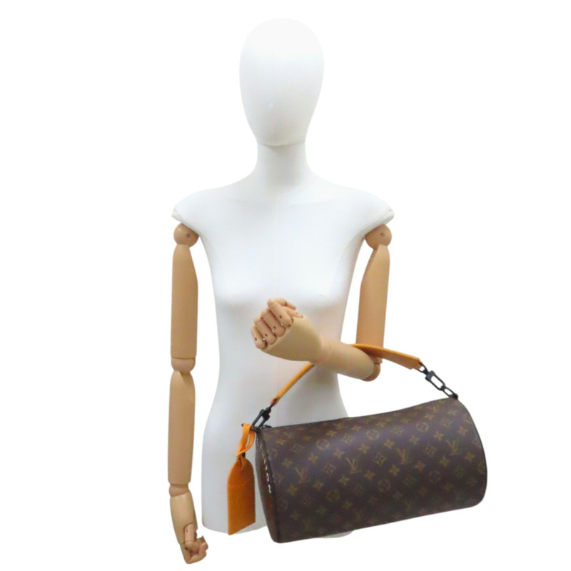 棕色 原花帆布 Soft Polochon MM 兩用包【LOUIS VUITTON LV 路易威登】 M46691-9
