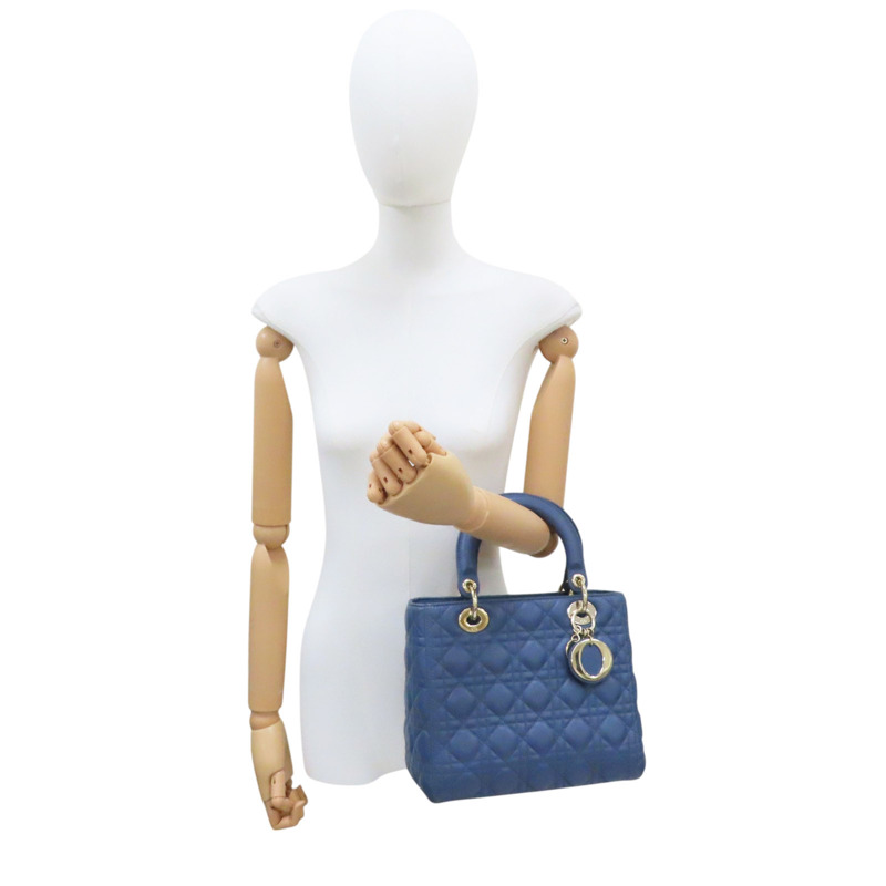 藍色 羊皮 Lady Dior 两用包-8