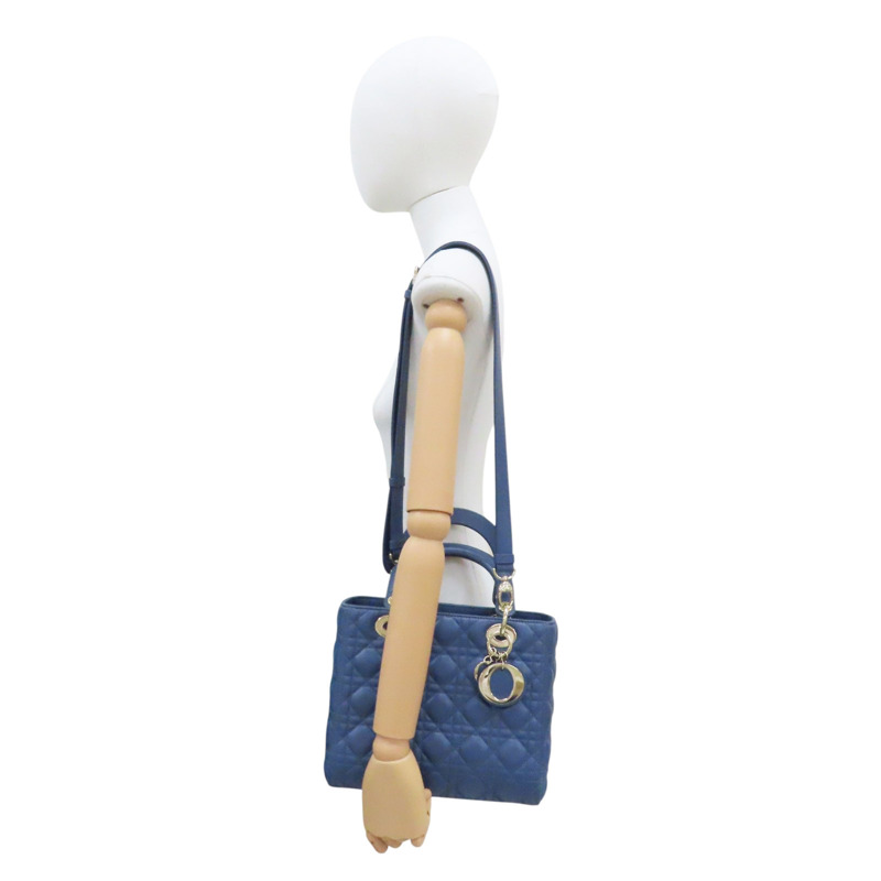 藍色 羊皮 Lady Dior 两用包-9