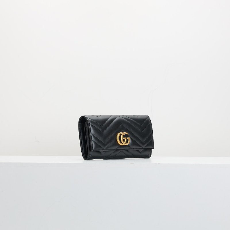 Gucci Marmont 長夾/黑金-1