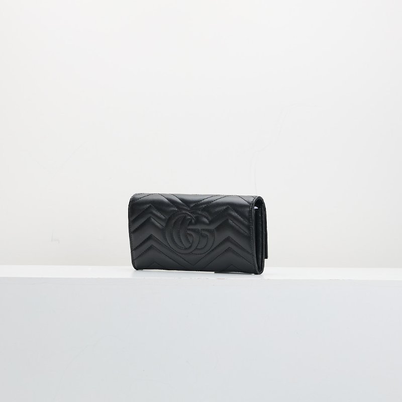 Gucci Marmont 長夾/黑金-2