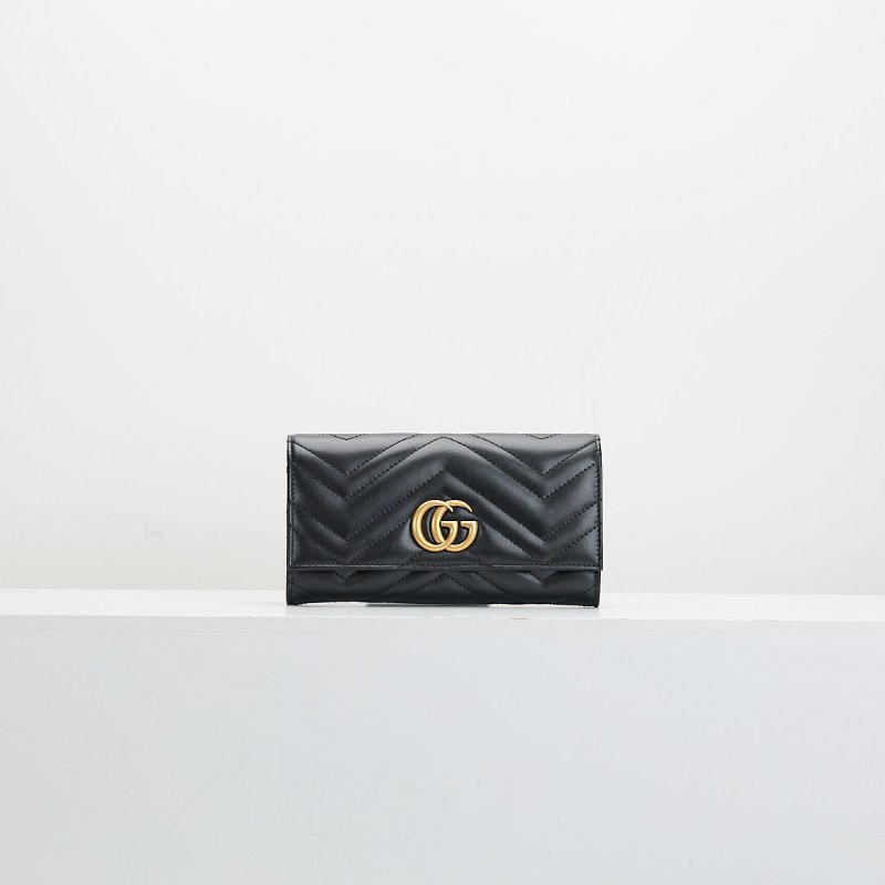 Gucci Marmont 長夾/黑金-5