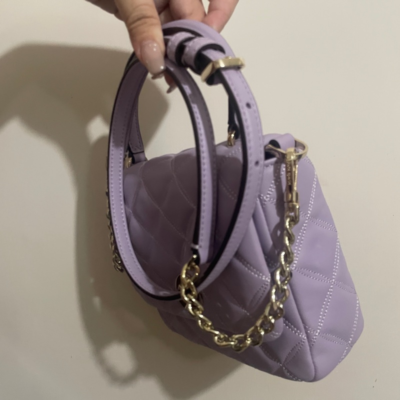 Kate spade 菱格小方包 紫-3