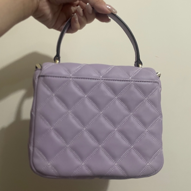 Kate spade 菱格小方包 紫-6