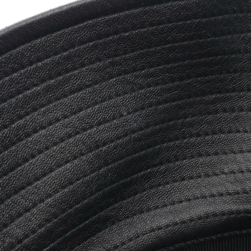 Dior TEDDY‐D 帽子 皮革 絲綢 黑色 二手 女士-5