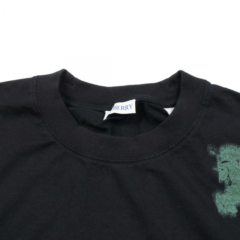 BURBERRY T卹 8090540 棉質 黑色 綠色 二手 男款-5