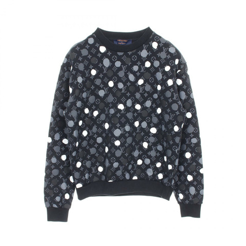 LOUIS VUITTON LOUIS VUITTON × 草間彌生 Dot Monogram 運動衫 RM231H IHN HOY26W 棉 黑色 灰色 白色 Gres 二手 m