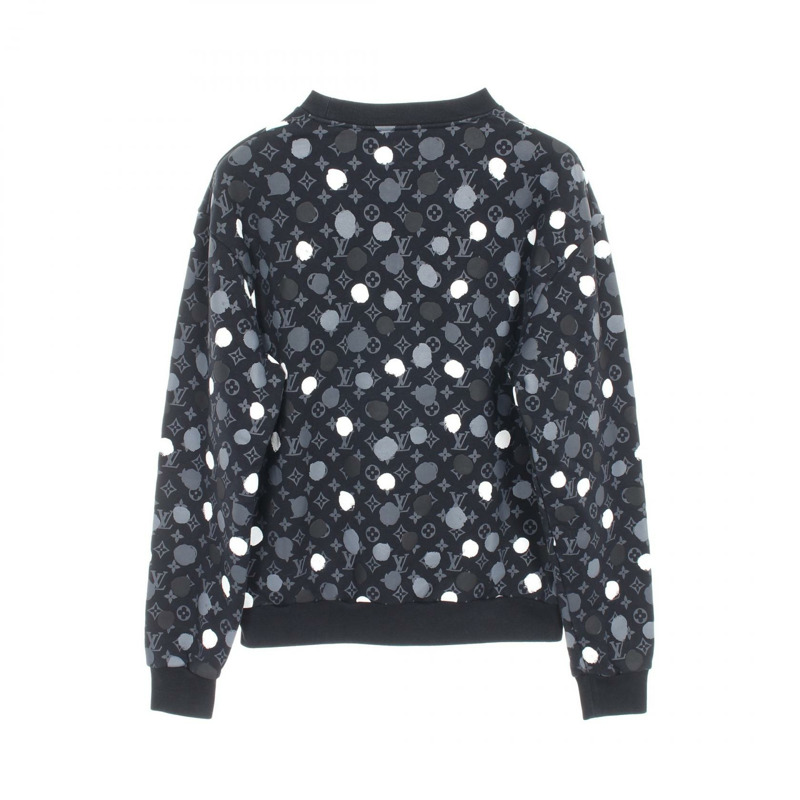 LOUIS VUITTON LOUIS VUITTON × 草間彌生 Dot Monogram 運動衫 RM231H IHN HOY26W 棉 黑色 灰色 白色 Gres 二手 m-1