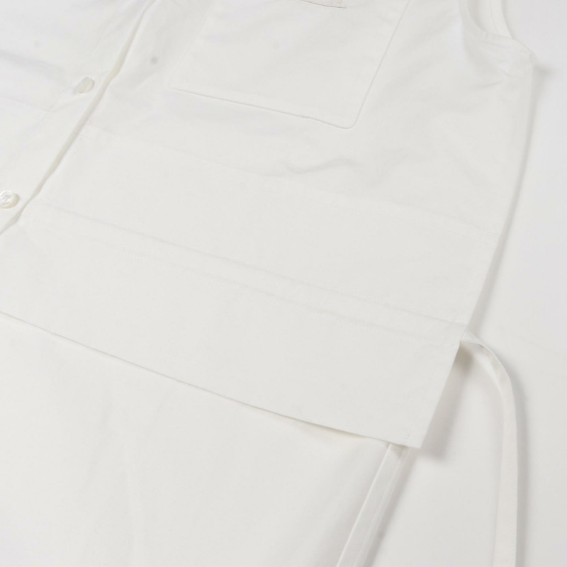 HERMES 洋裝 #34 無袖 3E0565DT 棉質 白色 白色 二手 女士-5