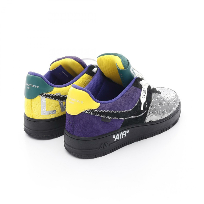 LOUIS VUITTON × Nike Air Force1 運動鞋 Monogram Miroir 皮革琺瑯男款 #9-1