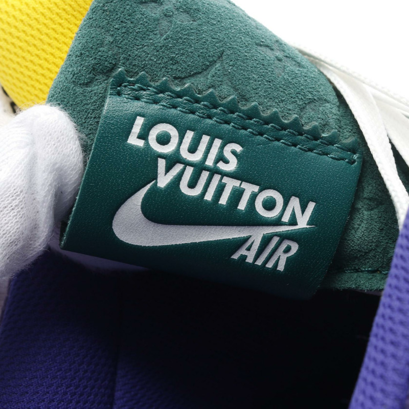 LOUIS VUITTON × Nike Air Force1 運動鞋 Monogram Miroir 皮革琺瑯男款 #9-4