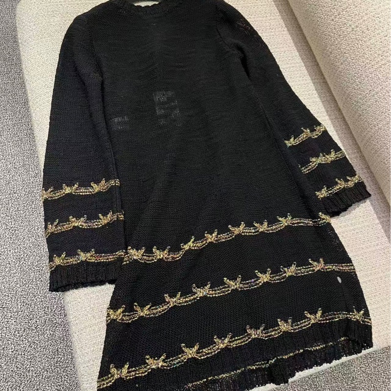 Chanel香奈兒25A高級手工坊黑色連身裙-1