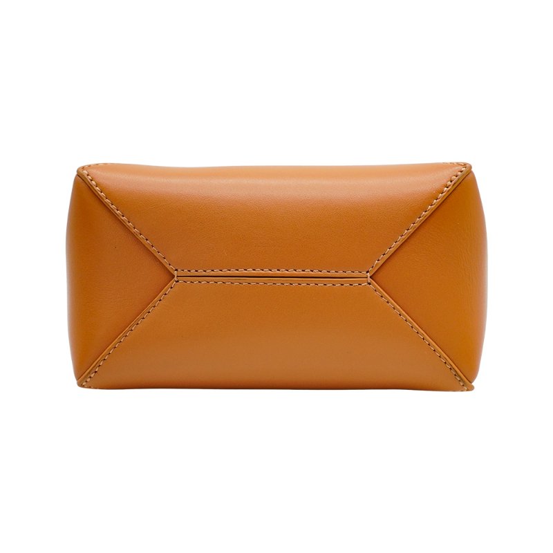 Loewe Mini Puzzle Fold 小牛皮迷你兩用包(沙漠棕)-3