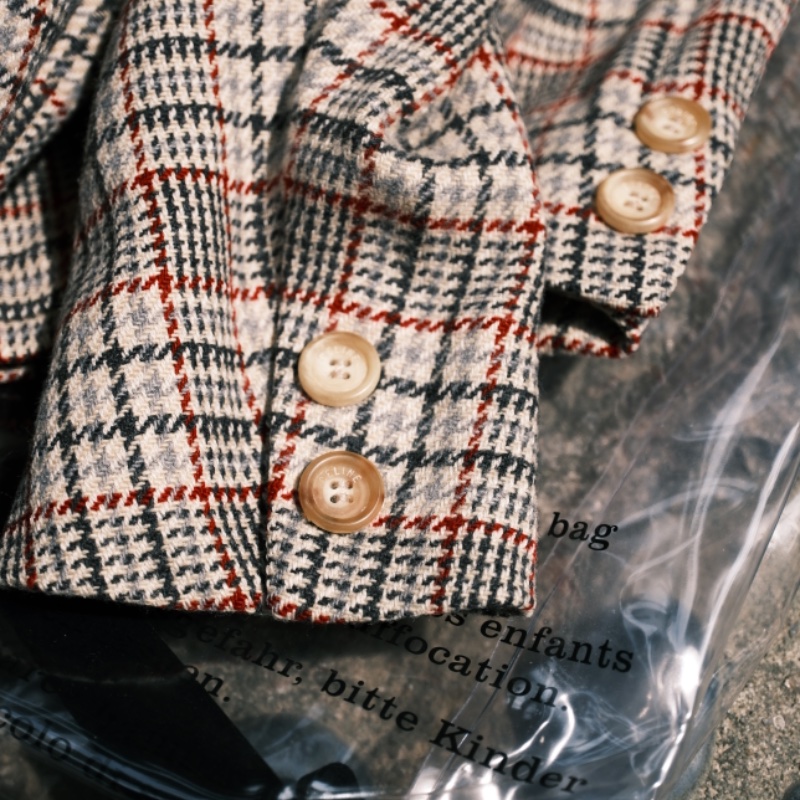 CELINE 1980S Céline Vipianag設計 經典格紋羊毛西裝外套 EU40 📌 含有Legit 真品鑑定書-7