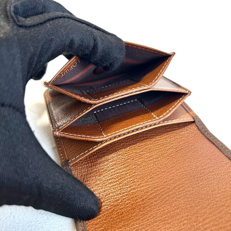 絕版古董包 Loewe 蛇骨拼色短夾 錢包 零錢包 口金包 中古二手包-5