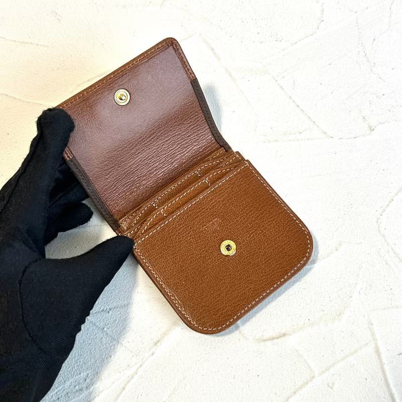 絕版古董包 Loewe 蛇骨拼色短夾 錢包 零錢包 口金包 中古二手包-6