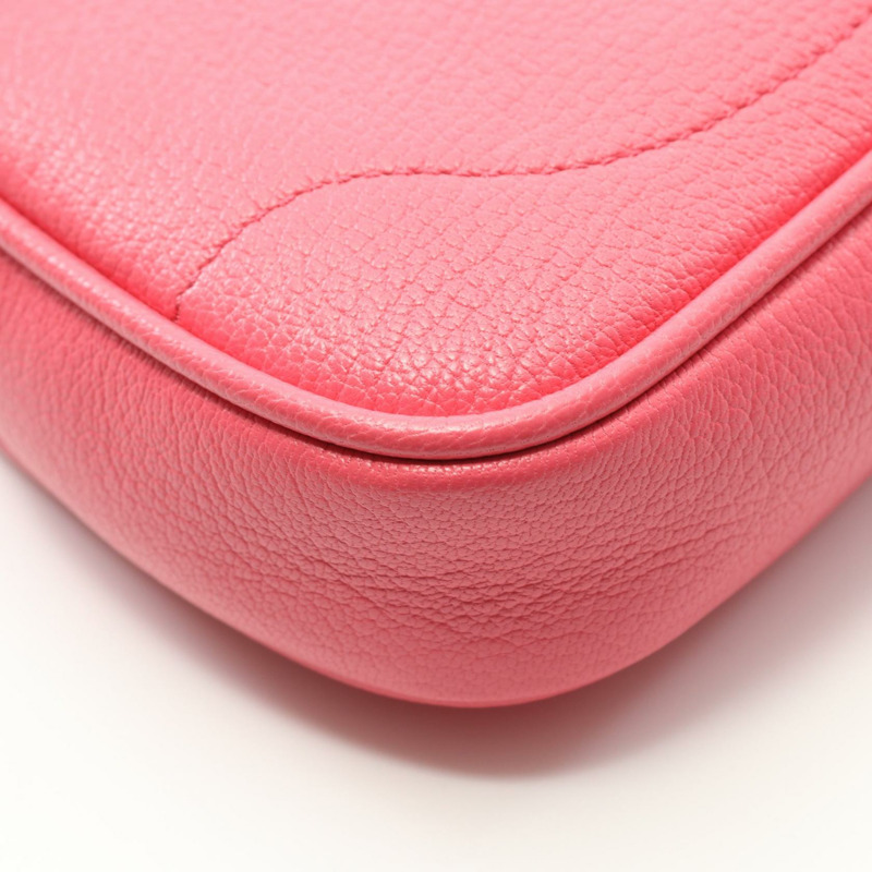 GUCCI Aphrodite GG Marmont 迷你手提包 739076 皮革 粉紅色 二手 女士-4