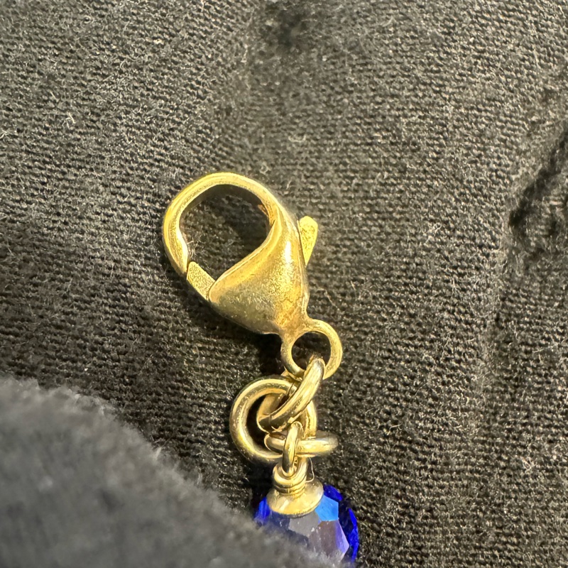 Chanel珍珠+藍彩珠雙C項鏈-8