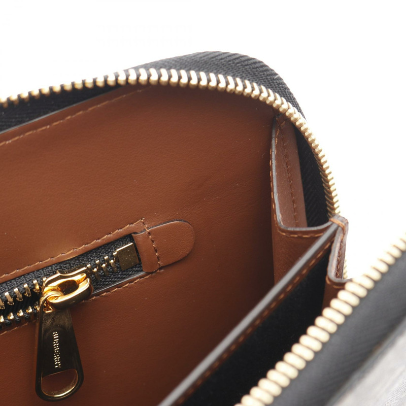 BURBERRY TB Monogram Business 手拿包 8023035 帆布皮革 米棕色 二手-8