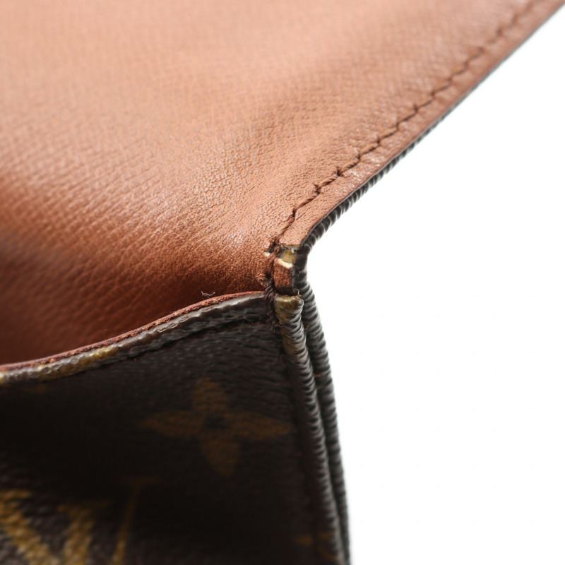 LOUIS VUITTON Cartouchiere 中型單肩包 M51253 Monogram 帆布棕色二手 LV-6