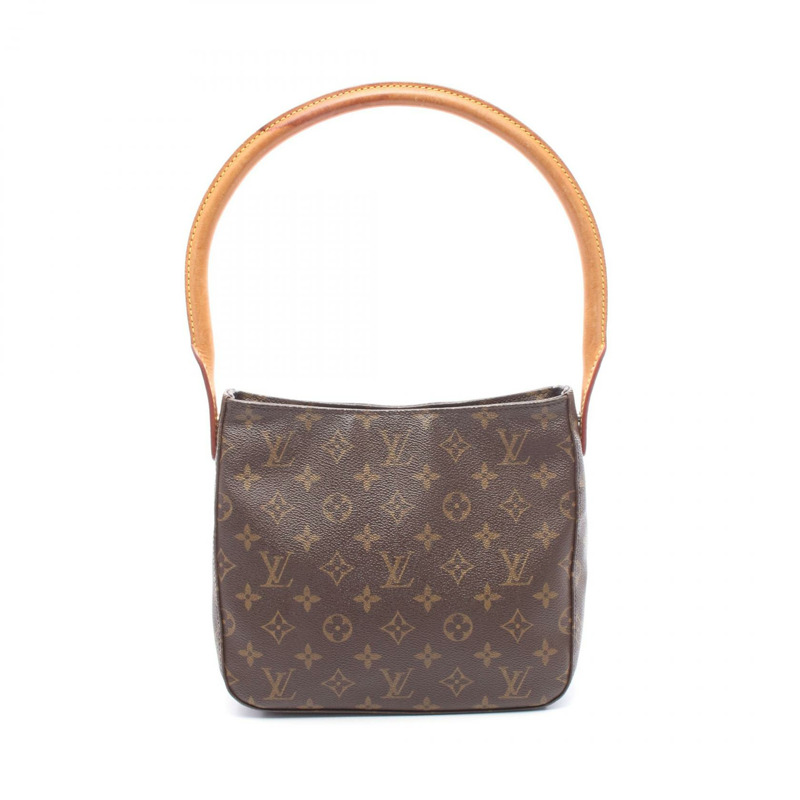 LOUIS VUITTON Looping MM 肩背包 M51146 Monogram 帆布 棕色 二手 女士 LV-0