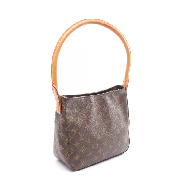 LOUIS VUITTON Looping MM 肩背包 M51146 Monogram 帆布 棕色 二手 女士 LV-1