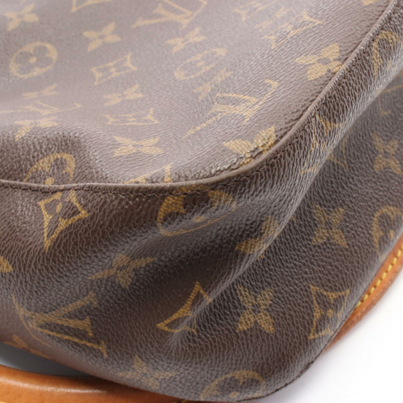 LOUIS VUITTON Looping MM 肩背包 M51146 Monogram 帆布 棕色 二手 女士 LV-10