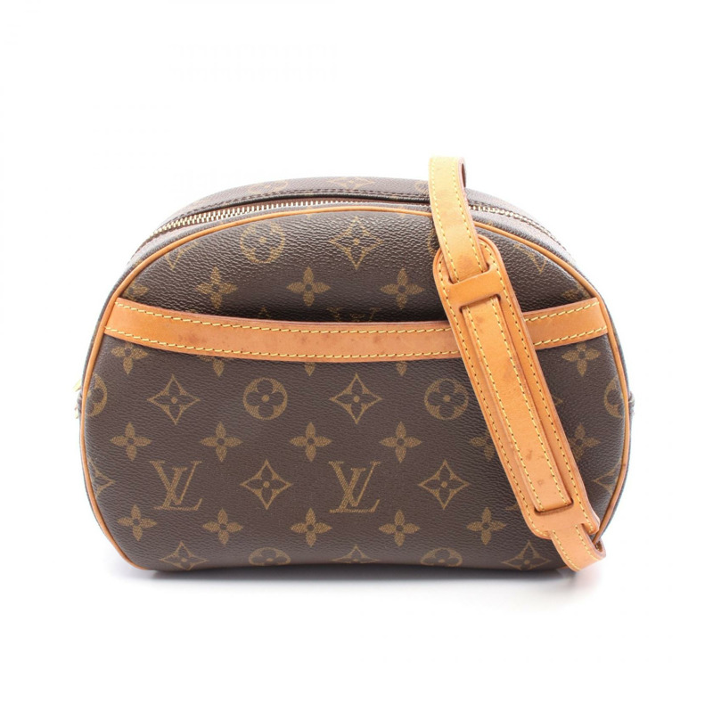 LOUIS VUITTON Blois 單肩斜背包 M51221 Monogram 帆布 棕色 二手 LV-0