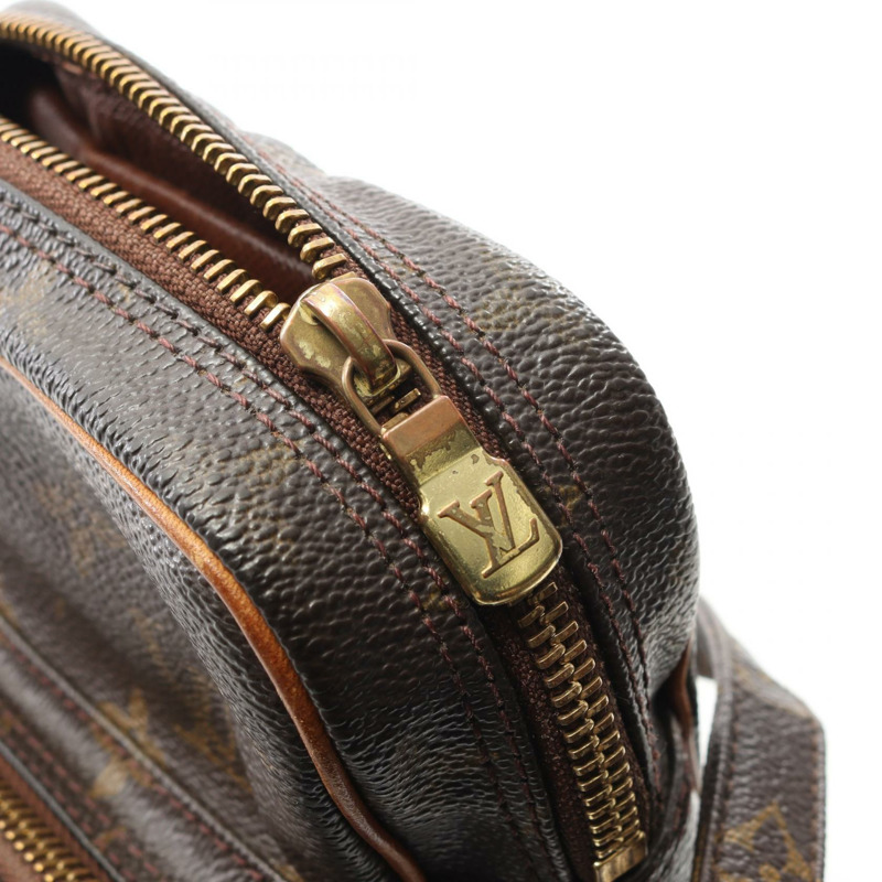 LOUIS VUITTON Amazon 單肩斜背包 M45236 Monogram 帆布 棕色 二手 LV-10
