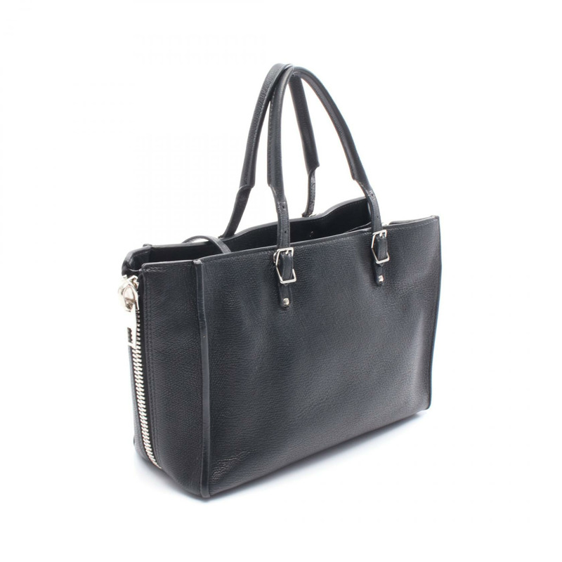 巴黎世家 (BALENCIAGA) The Paper 迷你單肩手提包 399531 黑色皮革 二手 女士-1