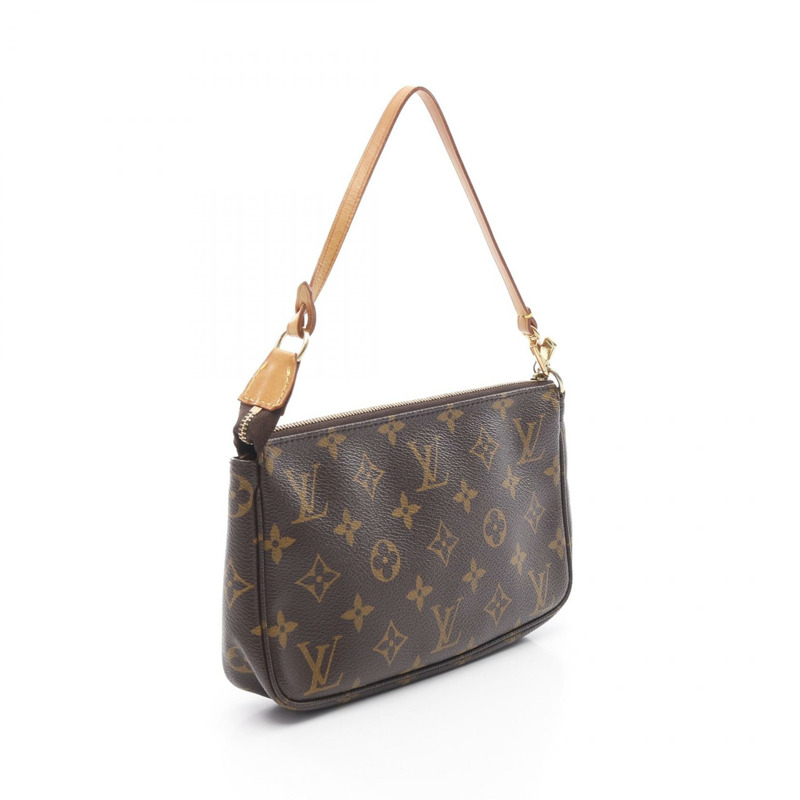 LOUIS VUITTON Pochette Accessoires 手提包 M51980 Monogram 帆布 棕色 二手 LV-1