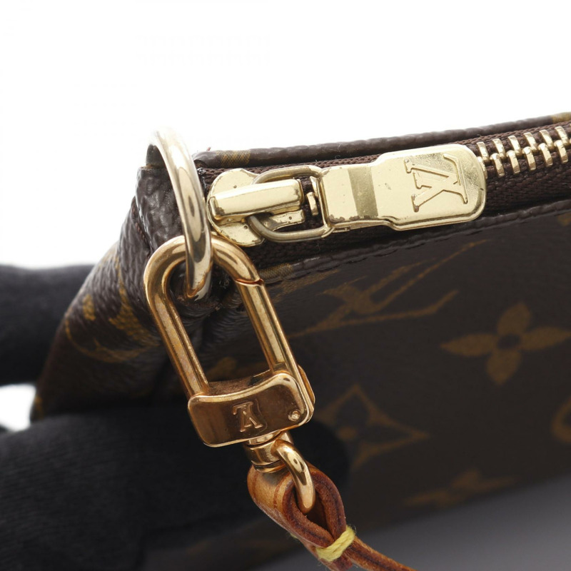 LOUIS VUITTON Pochette Accessoires 手提包 M51980 Monogram 帆布 棕色 二手 LV-5