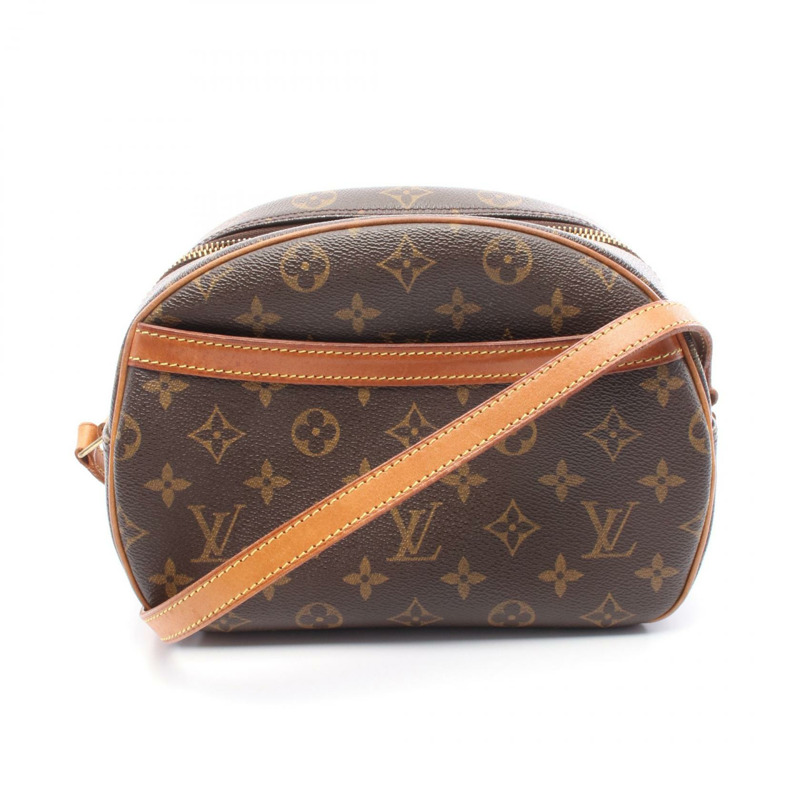LOUIS VUITTON Blois 單肩包 M51221 Monogram 帆布皮革棕色二手 LV-0