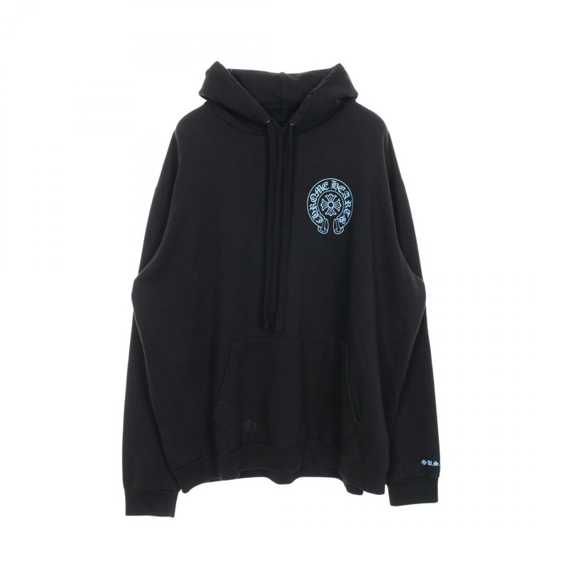 CHROME HEARTS 馬蹄印連帽衫 棉質 黑色 二手男款-0