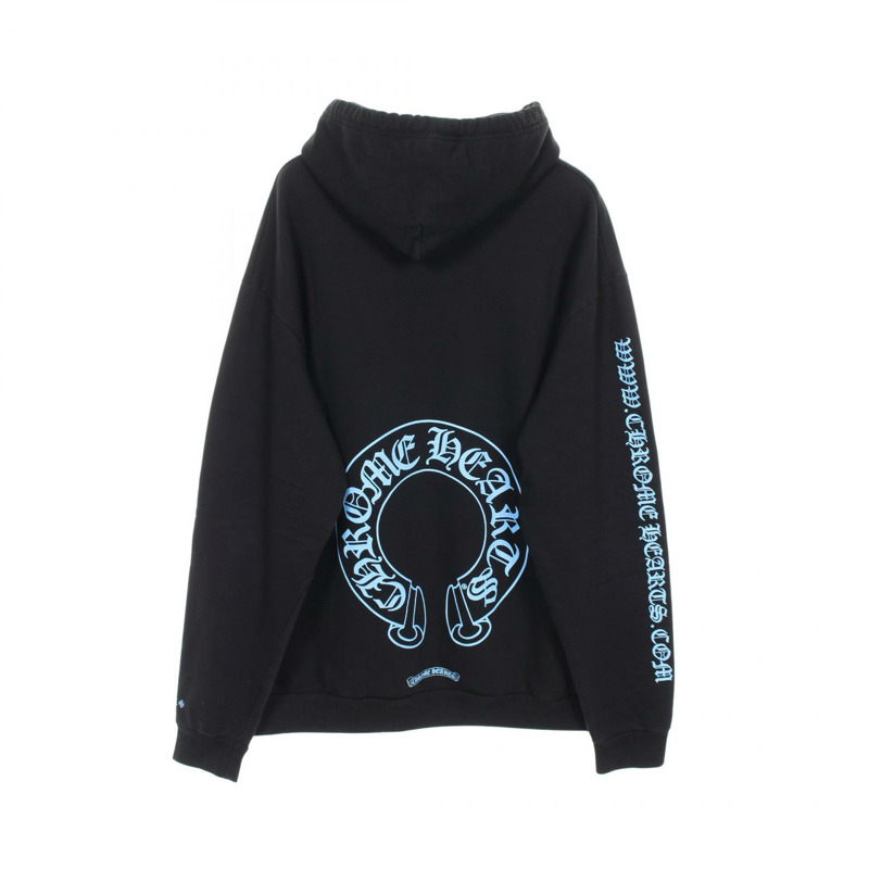 CHROME HEARTS 馬蹄印連帽衫 棉質 黑色 二手男款-1