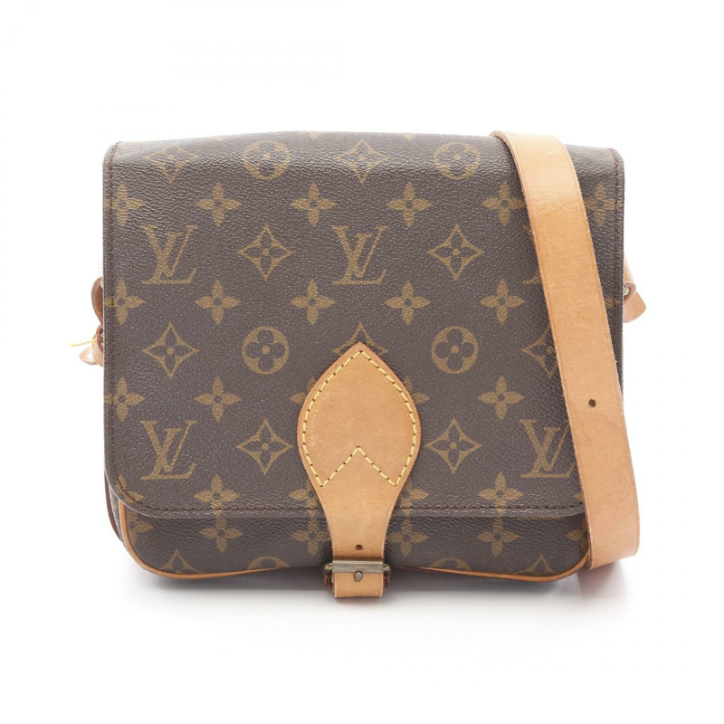 LOUIS VUITTON Cult Ciel MM Monogram 單肩包 M51253 PVC 塗層帆布皮革棕色二手女士包-0