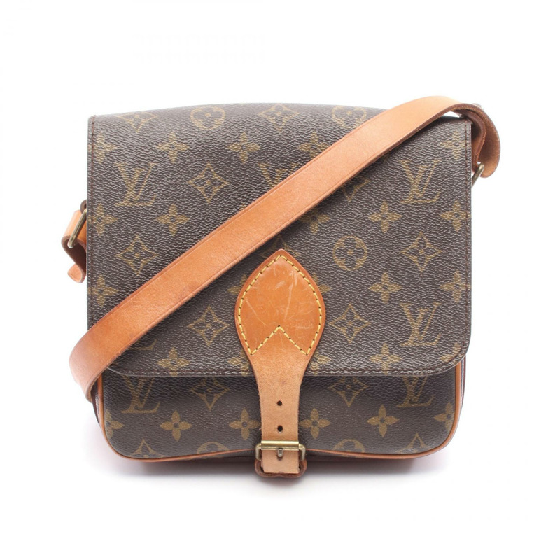 LOUIS VUITTON Cult Ciel MM Monogram 單肩包 M51253 PVC 塗層帆布皮革棕色二手女士包-0