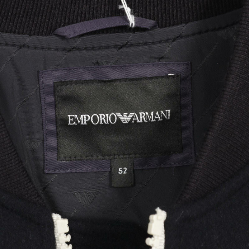 Emporio Armani Stajan 6L1BL8 羊毛尼龍海軍紫色二手男裝-2