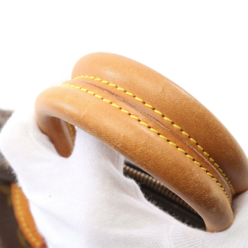 LOUIS VUITTON Deauville Bowling Vanity Monogram 手提包 M47270 PVC 塗層帆布皮革棕色二手女士包-5