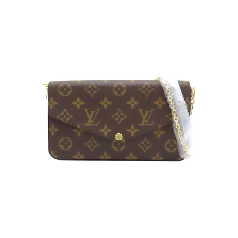棕色 原花 帆布 3合1 牛皮 Felicie Pochette 肩背包 M81896-0
