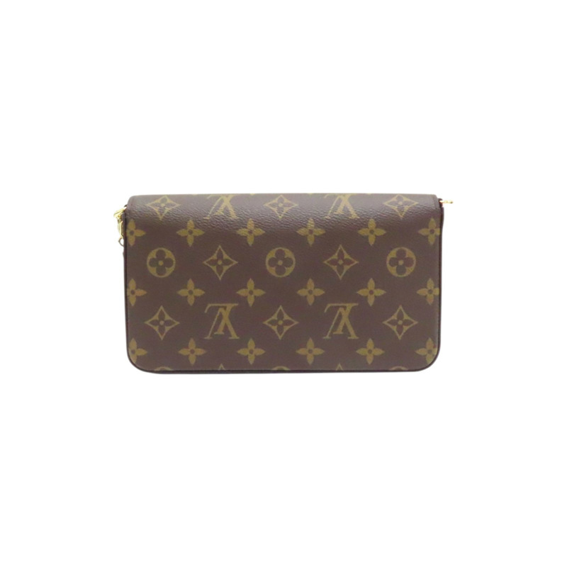 棕色 原花 帆布 3合1 牛皮 Felicie Pochette 肩背包 M81896-1