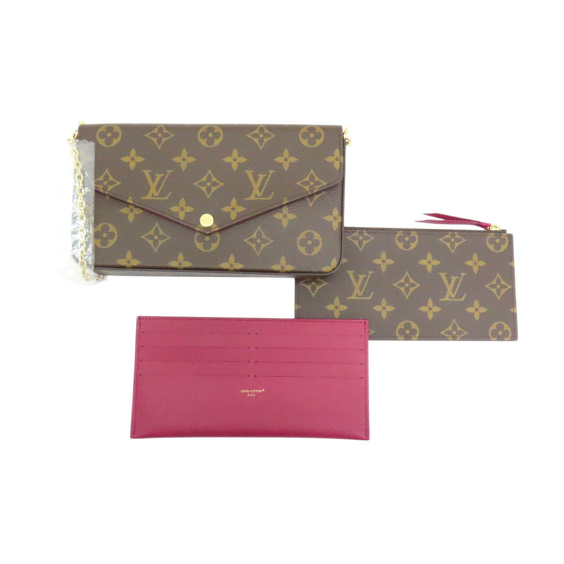 棕色 原花 帆布 3合1 牛皮 Felicie Pochette 肩背包 M81896-12